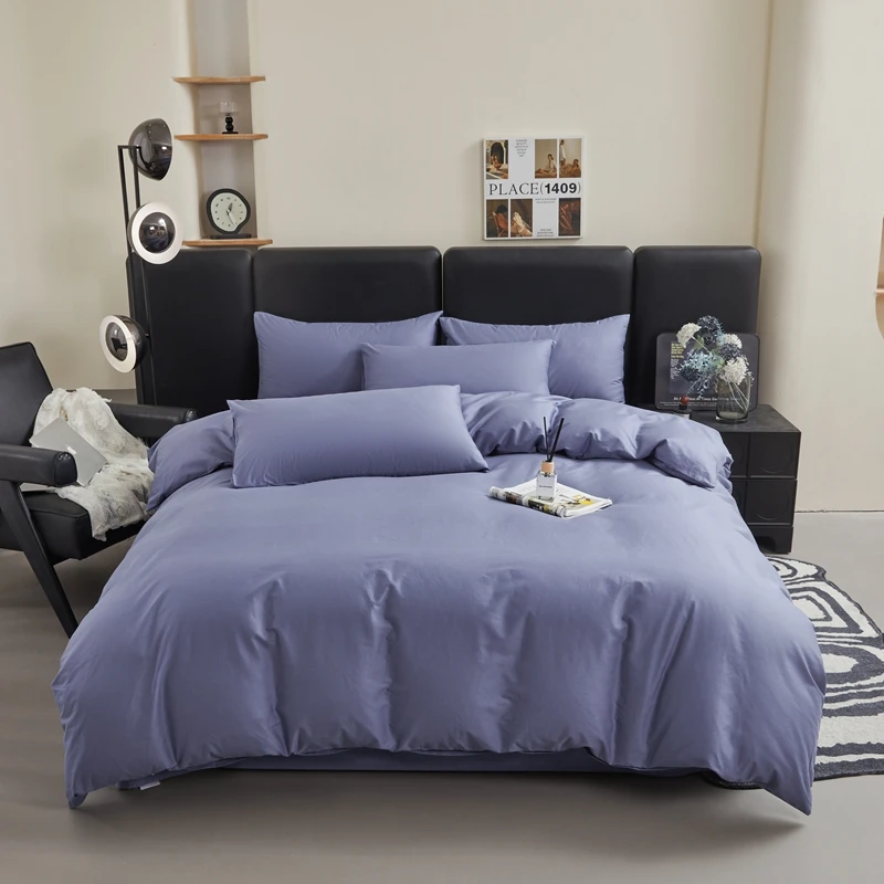 WASART Polyester cotton duvet cover with pillowcase cozy couple luxury bedding set quilt cover single double bed queen king size