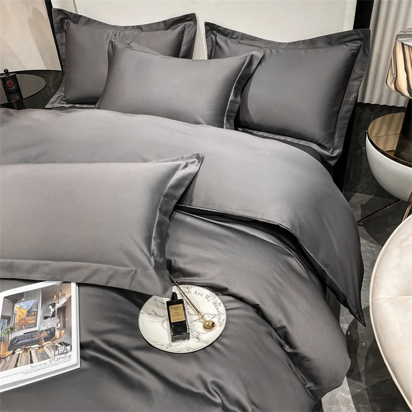 Luxury Bedding Set 100% Egyptian Cotton Duvet Cover Pillowcase Ru Europe Double Queen King Size Bed Linen Soft Bed Sheet Sets