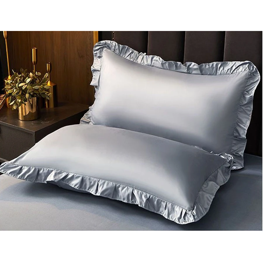 WASART Luxury lace bed skirt summer bedspread solid satin rayon bed linen couple bedding single double queen king size bed sheet