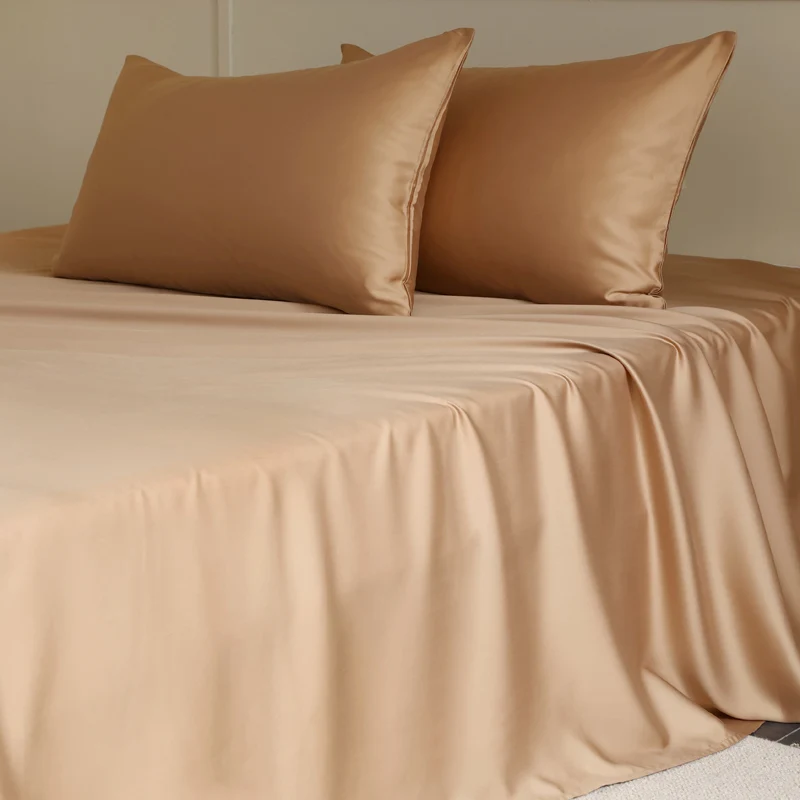 100% Mulberry Silk Bed Sheets Set Luxury Smooth Ultra Soft Bedding Sets with Fitted Sheet Flat Sheet Pillowcase for All Season