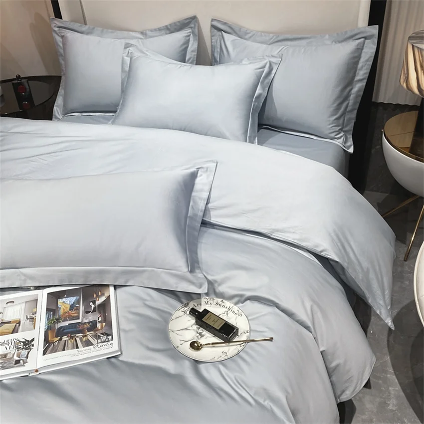 Luxury Bedding Set 100% Egyptian Cotton Duvet Cover Pillowcase Ru Europe Double Queen King Size Bed Linen Soft Bed Sheet Sets