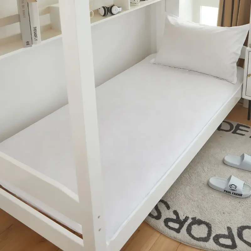 WASART 360° fully enclosed with zipper cotton mattress protector cover single double bed white sheet protection pad king size