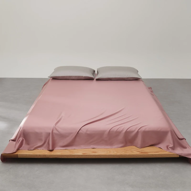 1pc Natural Mulberry Silk Flat Bed Sheet Solid Color Bedding Sheets 100% Silk Bedspreads for Twin Full Double Queen King Size