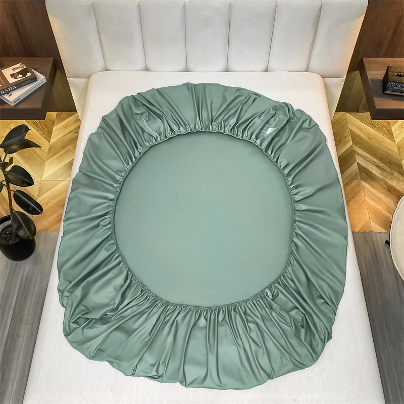 Egyptian Cotton Fitted Sheet with Elastic Bands Adjustable Non Slip Mattress Covers for Twin Double King Queen Bed Soft Bedsheet