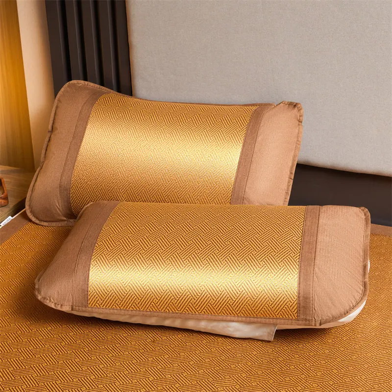 Durable Foldable Bamboo Cooling Mat for Bed Floral Printed Summer Mat for Single Double King Queen Size Bedding Set Mattress Pad