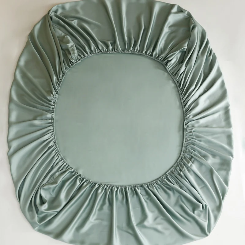 Mulberry Silk Fitted Bed Sheet with Elastic Bands Luxury Mattress Cover Single Double Queen  King Size Bed Cover 100/160/200/220