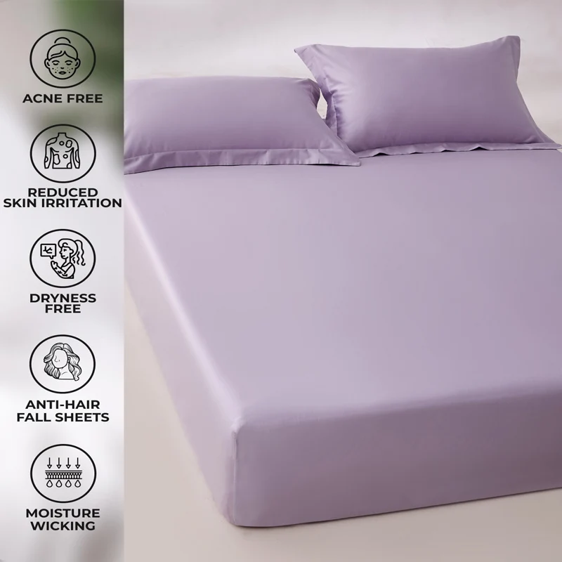 High End Egyptian Cotton Fitted Sheet with Elastic Bands Non Slip Adjustable Mattress Covers for Single Double Queen King Bed