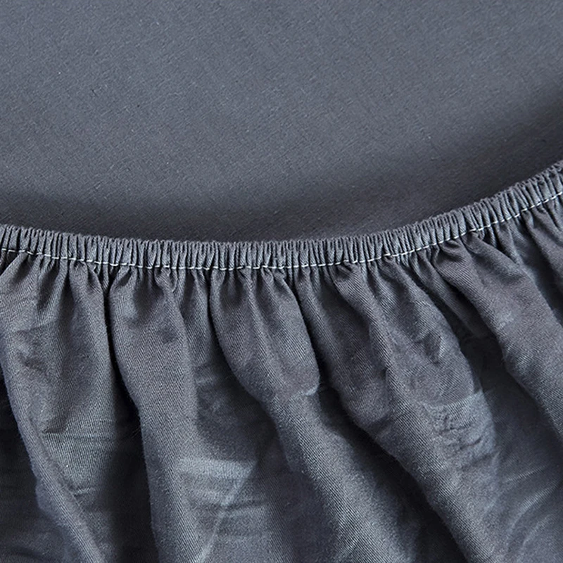 WASART Cotton fabric bed sheet elastic fitted sheet mattress protector cover cozy double bed couple bed linens 150x190 king size