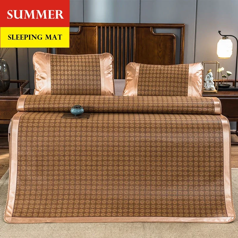 WASART Summer bamboo rattan mat adult children cool sleeping mat sheet 90/150/180cm portable foldable double bed protection pad