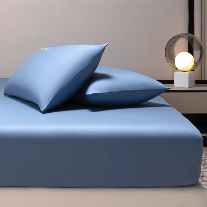 100% Egyptian Cotton Fitted Sheet with Elastic Band Luxury Soft 400TC Bedding Mattress Cover Protector Double Queen King Size